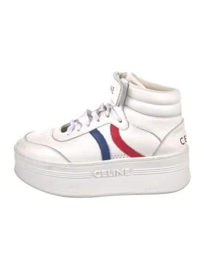 Pre-owned Celine Leather Sneakers In White