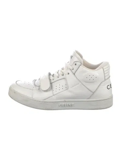 Pre-owned Celine Leather Sneakers In White