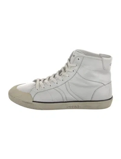 Pre-owned Celine Leather Sneakers In White