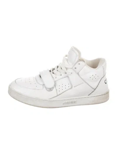 Pre-owned Celine Leather Sneakers In White