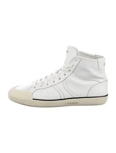 Pre-owned Celine Leather Sneakers In White
