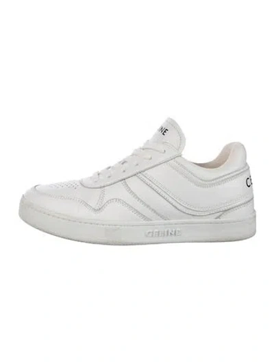 Pre-owned Celine Leather Sneakers In White