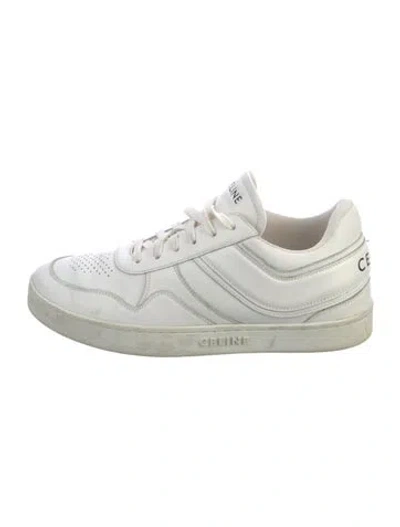 Pre-owned Celine Leather Sneakers In White