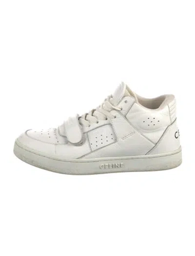 Pre-owned Celine Leather Sneakers In White