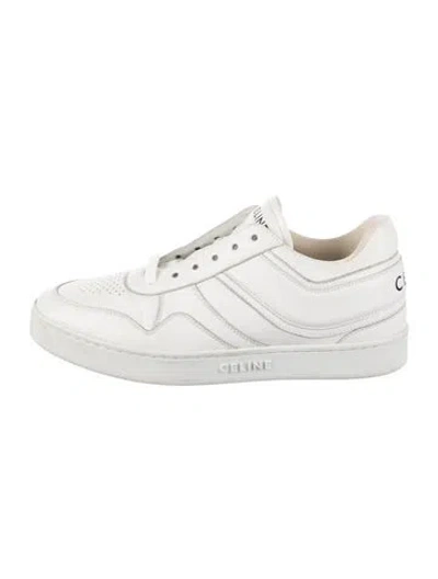 Pre-owned Celine Leather Sneakers In White