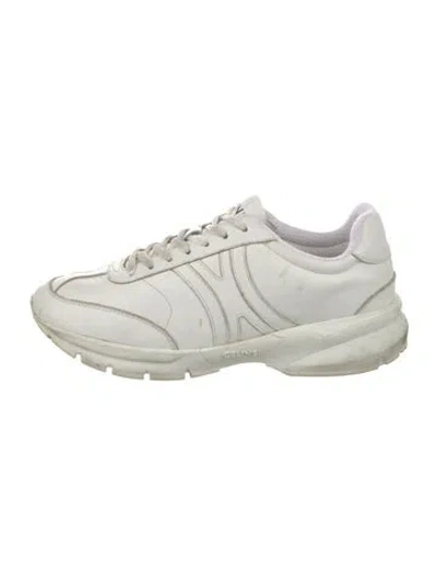 Pre-owned Celine Leather Sneakers In White