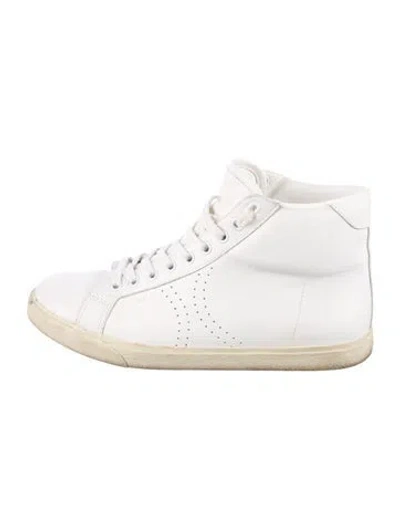 Pre-owned Celine Leather Sneakers In White