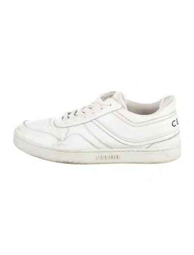 Pre-owned Celine Leather Sneakers In White