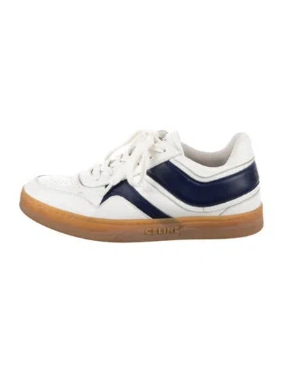 Pre-owned Celine Leather Sneakers In White