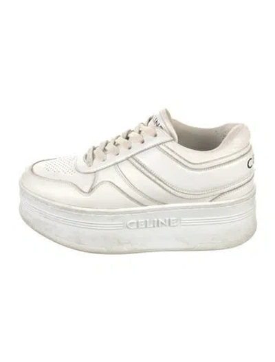 Pre-owned Celine Leather Sneakers In White