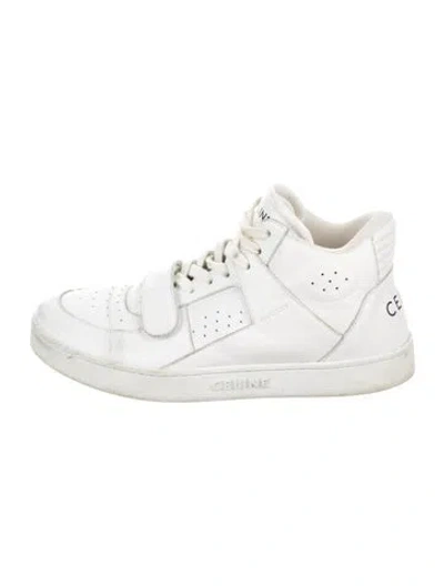 Pre-owned Celine Leather Sneakers In White