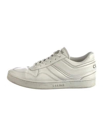 Pre-owned Celine Leather Sneakers In White
