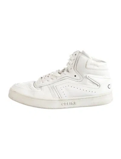 Pre-owned Celine Leather Sneakers In White