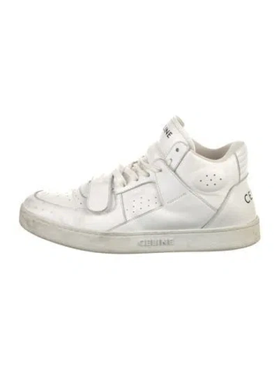 Pre-owned Celine Leather Sneakers In White