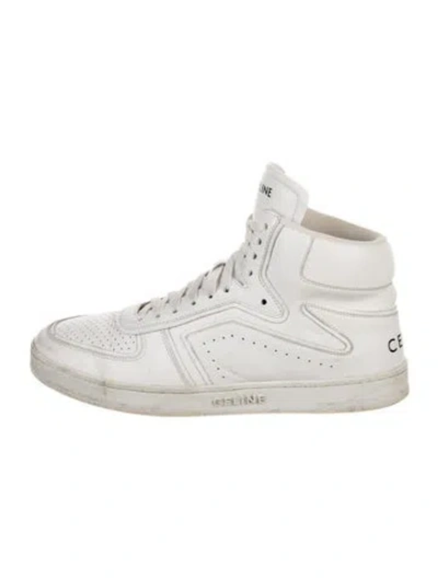 Pre-owned Celine Leather Sneakers In White