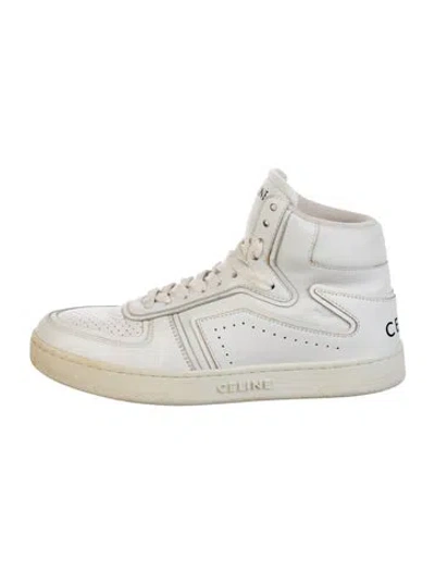 Pre-owned Celine Leather Sneakers In White
