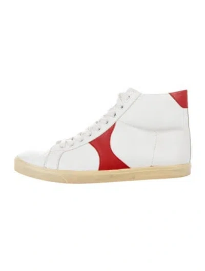 Pre-owned Celine Leather Sneakers In White