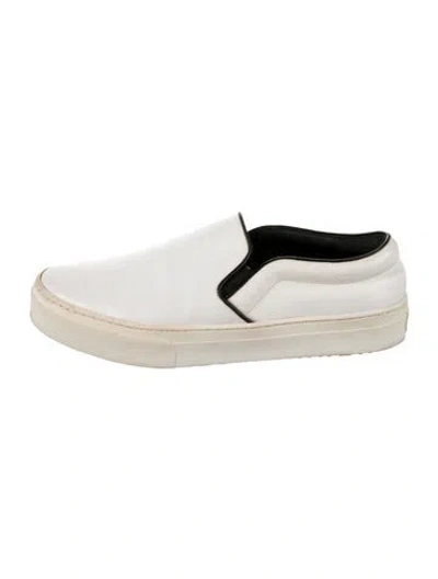 Pre-owned Celine Leather Sneakers In White