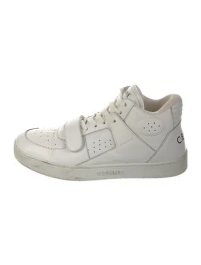 Pre-owned Celine Leather Sneakers In White
