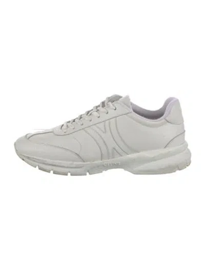 Pre-owned Celine Leather Sneakers In White