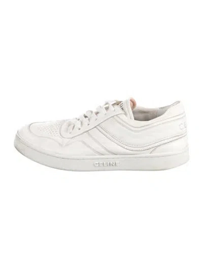 Pre-owned Celine Leather Sneakers In White