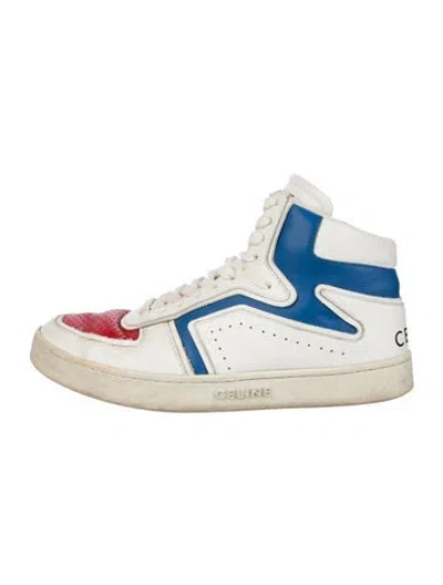 Pre-owned Celine Leather Sneakers In White