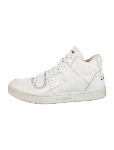 Pre-owned Celine Leather Sneakers In White