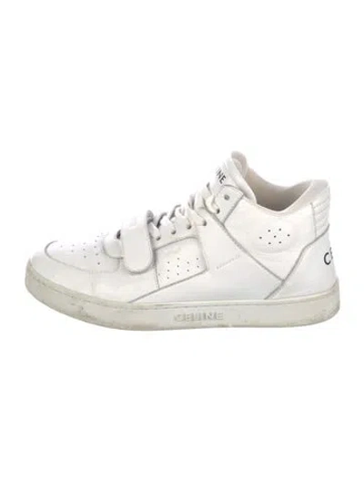 Pre-owned Celine Leather Sneakers In White