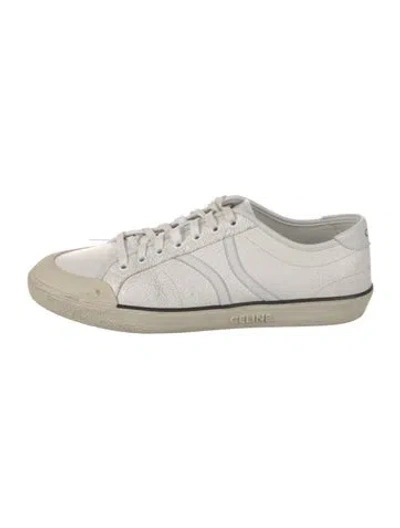 Pre-owned Celine Leather Sneakers In White