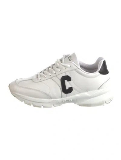 Pre-owned Celine Leather Sneakers In White