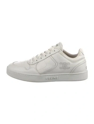 Pre-owned Celine Leather Sneakers In White