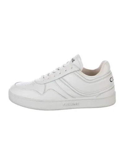 Pre-owned Celine Leather Sneakers In White