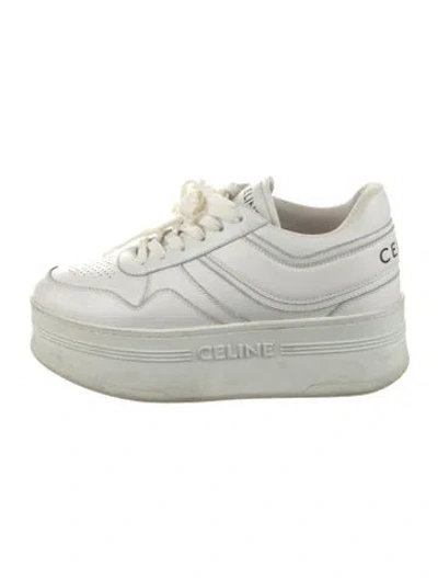 Pre-owned Celine Leather Sneakers In White