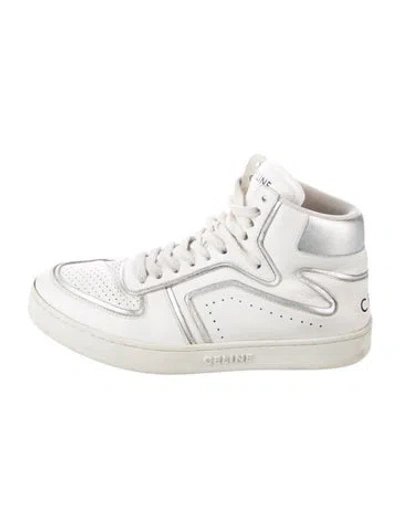 Pre-owned Celine Leather Sneakers In White