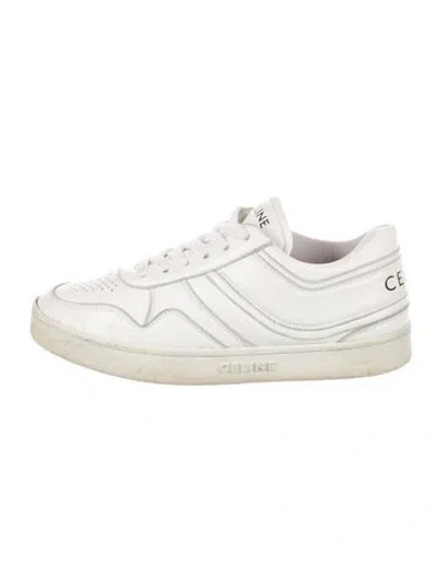 Pre-owned Celine Leather Sneakers In White