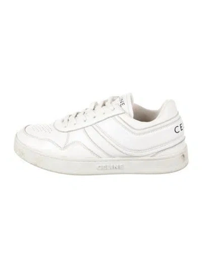 Pre-owned Celine Leather Sneakers In White