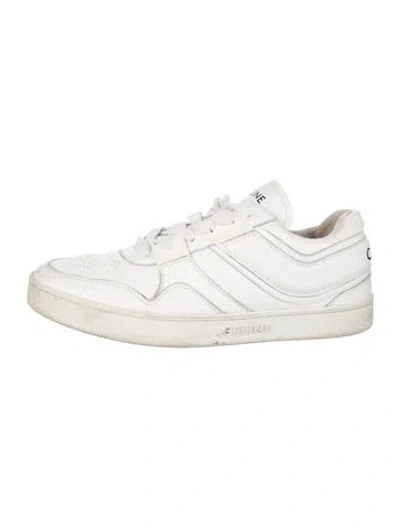 Pre-owned Celine Leather Sneakers In White