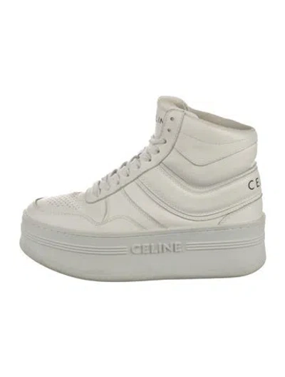 Pre-owned Celine Leather Sneakers In White