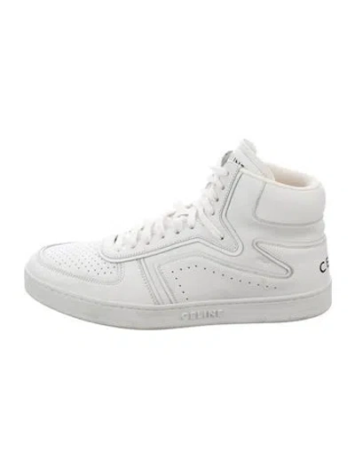 Pre-owned Celine Leather Sneakers In White