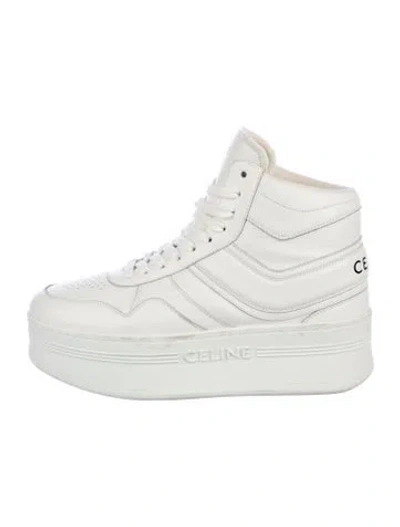 Pre-owned Celine Leather Sneakers In White