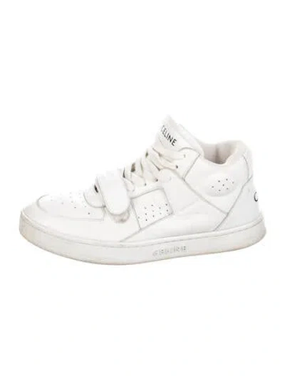 Pre-owned Celine Leather Sneakers In White