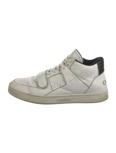 Pre-owned Celine Leather Sneakers In White