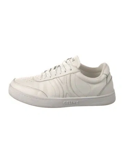Pre-owned Celine Leather Sneakers In White