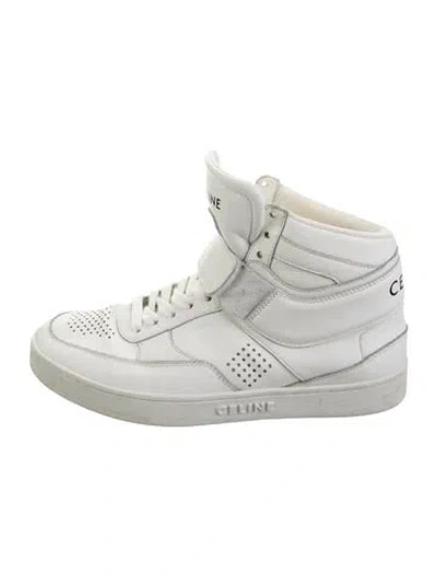 Pre-owned Celine Leather Sneakers In White