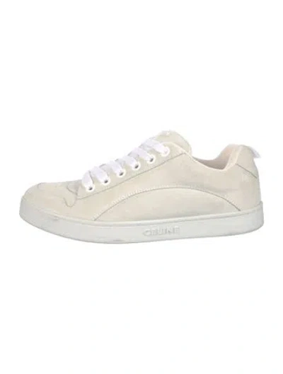 Pre-owned Celine Leather Sneakers In White