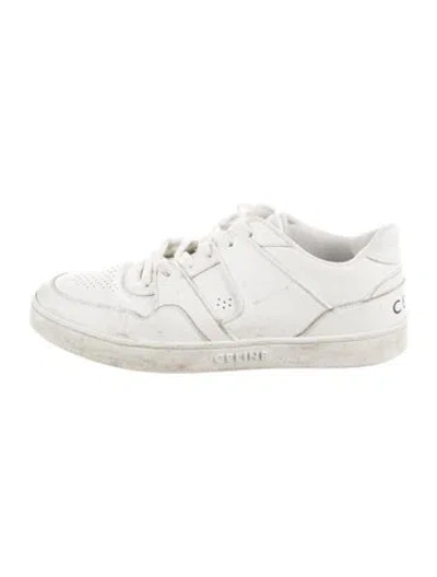 Pre-owned Celine Leather Sneakers In White