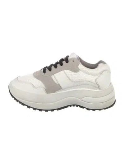 Pre-owned Celine Leather Sneakers In White