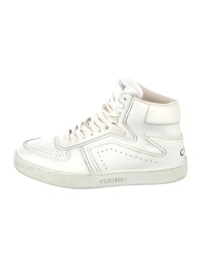 Pre-owned Celine Leather Sneakers In White