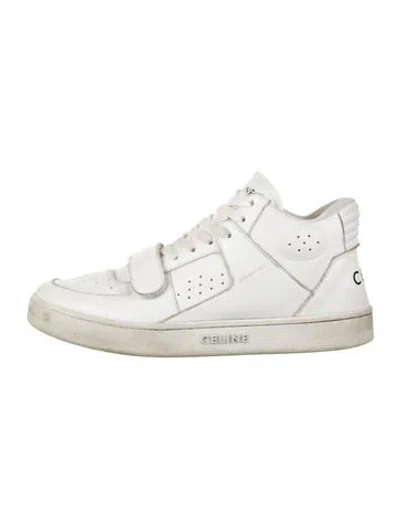 Pre-owned Celine Leather Sneakers In White