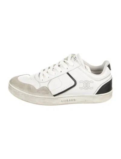 Pre-owned Celine Leather Sneakers In White